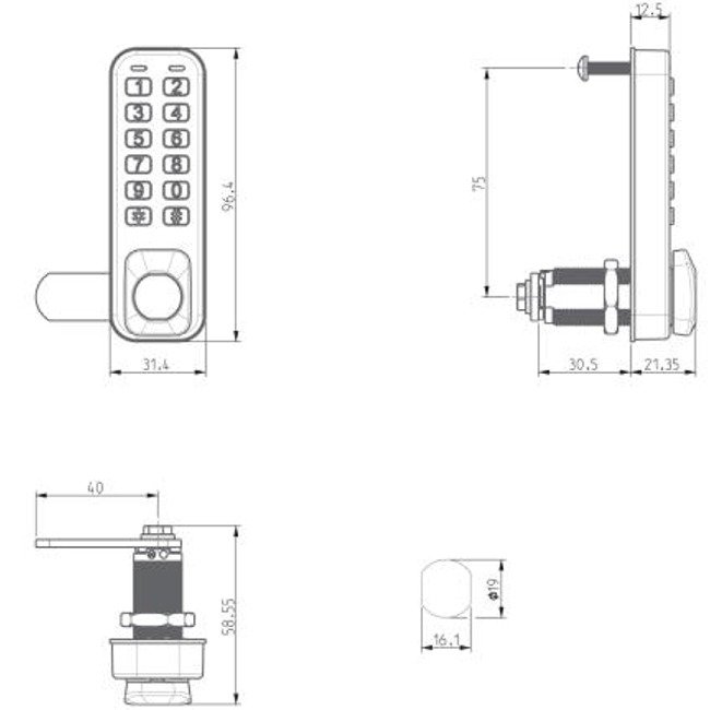 GoCode GC731 Premium Mini Keypad Combination Lock | Private & Public Mode - Image 8