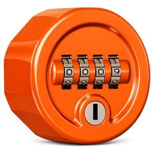Dom Ronis Picto P4 mechanical 4 dial combination lock orange